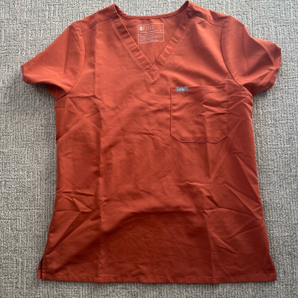 Terracotta Catarina Figs Scrub Top